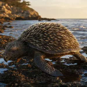 Porcupine + Sea turtle